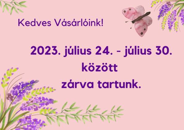 Nyári leállás 2023